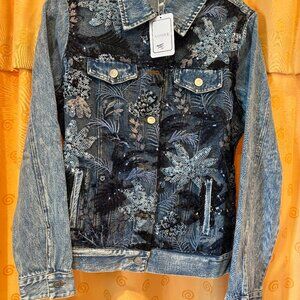 Floral Embellished Jean Jacket